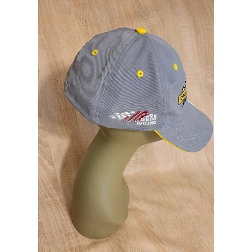 Joe Gibbs Racing Dollar General #20 Hat Cap NASCAR Gray Fitted Sz Lg/Xl